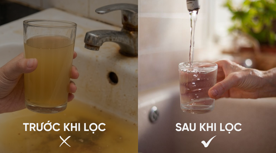 Ảnh so sánh nước nhiễm phèn trước và sau khi lọc.png